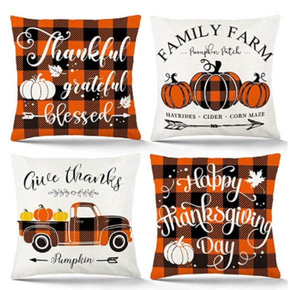 Other - NWT Set of 4 Harvest Fall Autumn Throw Pillows